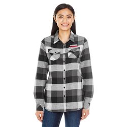 Image of Ladies' Plaid Boyfriend Flannel Shirt 