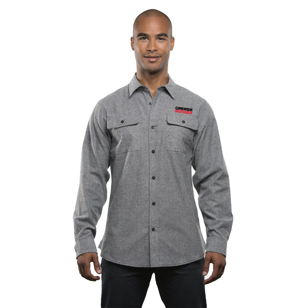 Solid Long Sleeve Flannel Shirt primary image