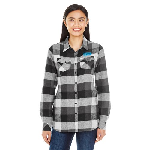Ladies' Plaid Boyfriend Flannel Shirt image thumbnail