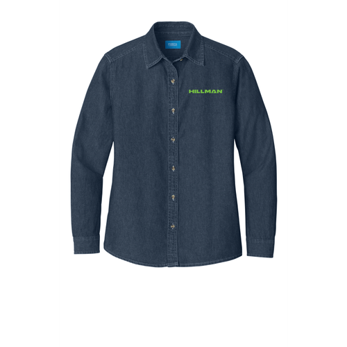 Port & Company - Ladies Long Sleeve Value Denim Shirt. image thumbnail