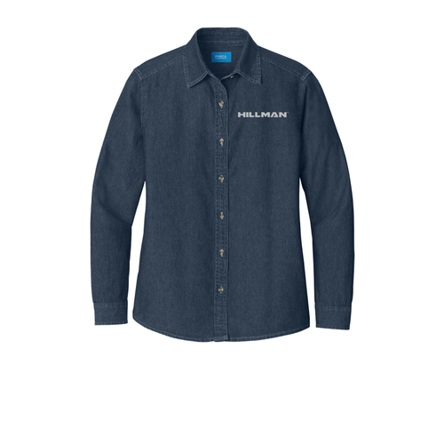 Port & Company - Ladies Long Sleeve Value Denim Shirt. image thumbnail