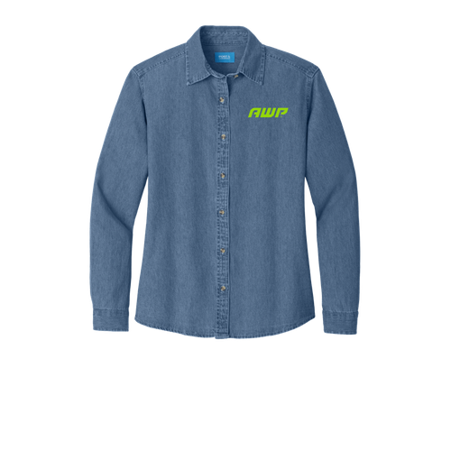 Port & Company - Ladies Long Sleeve Value Denim Shirt. image thumbnail