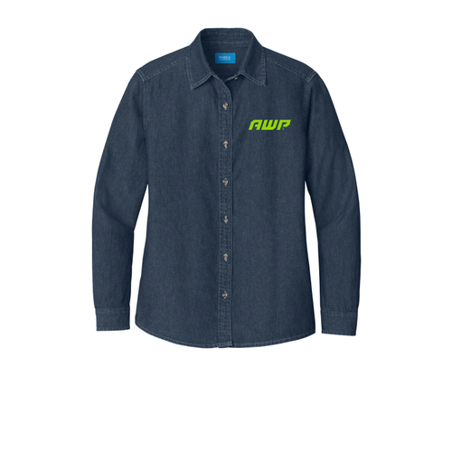 Port & Company - Ladies Long Sleeve Value Denim Shirt. image thumbnail