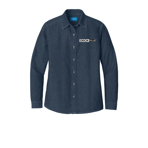 Port & Company - Ladies Long Sleeve Value Denim Shirt. C image thumbnail