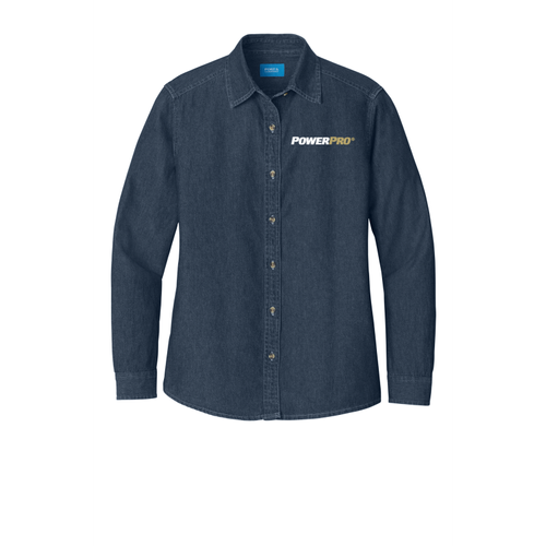 Port & Company - Ladies Long Sleeve Value Denim Shirt.  image thumbnail