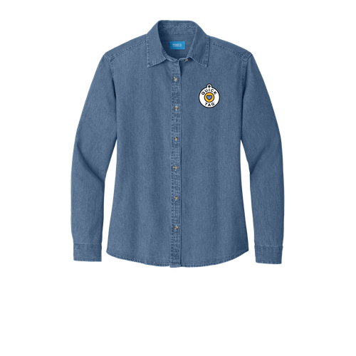 Port & Company - Ladies Long Sleeve Value Denim Shirt.  image thumbnail