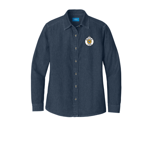 Port & Company - Ladies Long Sleeve Value Denim Shirt.  image thumbnail