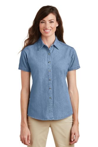 Port & Company - Ladies Short Sleeve Value Denim Shirt.  image thumbnail