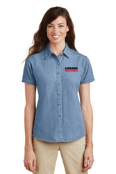 Image of Port & Company - Ladies Short Sleeve Value Denim Shirt. 