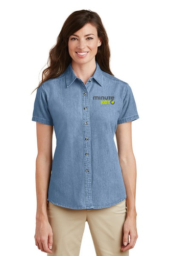 Port & Company - Ladies Short Sleeve Value Denim Shirt.  image thumbnail