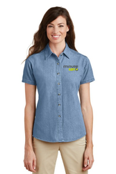 Image of Port & Company - Ladies Short Sleeve Value Denim Shirt. 