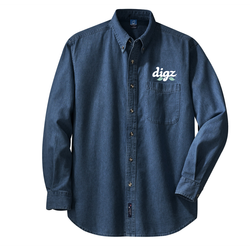 Image of Port & Company - Long Sleeve Value Denim Shirt. 