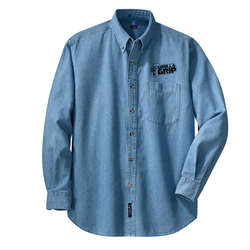 Image of Port & Company - Long Sleeve Value Denim Shirt. 