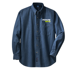 Image of Port & Company - Long Sleeve Value Denim Shirt. 
