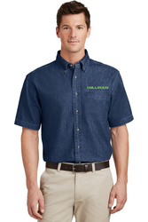 Image of Port & Company - Short Sleeve Value Denim Shirt. 