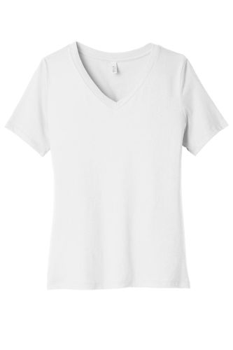 BELLA+CANVAS Women's Relaxed Jersey Short Sleeve V-Neck Tee. image thumbnail