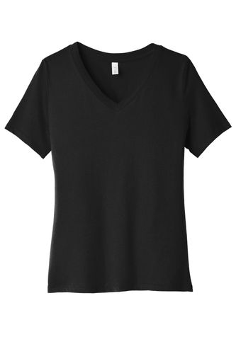 BELLA+CANVAS Women's Relaxed Jersey Short Sleeve V-Neck Tee.  image thumbnail