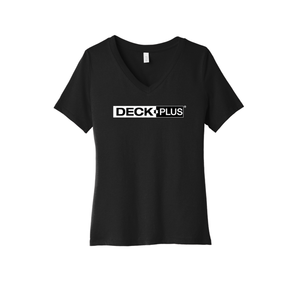 BELLA+CANVAS Women's Relaxed Jersey Short Sleeve V-Neck Tee. primary image