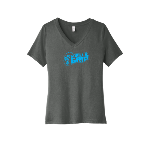 BELLA+CANVAS Women's Relaxed Jersey Short Sleeve V-Neck Tee.  image thumbnail