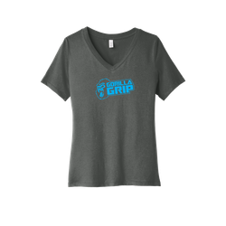 Image of BELLA+CANVAS Women's Relaxed Jersey Short Sleeve V-Neck Tee. 