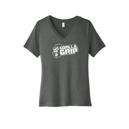 BELLA+CANVAS Women's Relaxed Jersey Short Sleeve V-Neck Tee.  image thumbnail