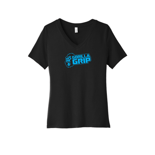 BELLA+CANVAS Women's Relaxed Jersey Short Sleeve V-Neck Tee.  image thumbnail