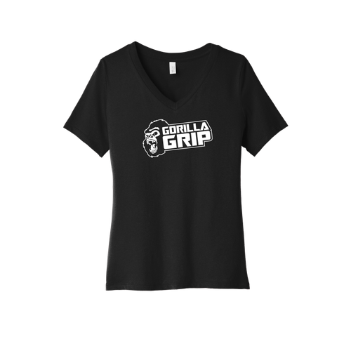 BELLA+CANVAS Women's Relaxed Jersey Short Sleeve V-Neck Tee.  image thumbnail