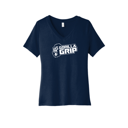 BELLA+CANVAS Women's Relaxed Jersey Short Sleeve V-Neck Tee.  image thumbnail