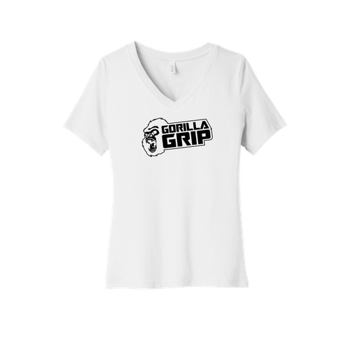 BELLA+CANVAS Women's Relaxed Jersey Short Sleeve V-Neck Tee.  image thumbnail