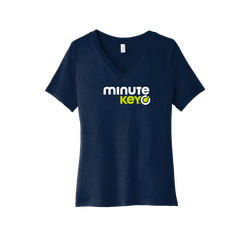 Image of BELLA+CANVAS Women's Relaxed Jersey Short Sleeve V-Neck Tee. 