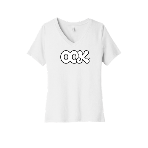 BELLA+CANVAS Women's Relaxed Jersey Short Sleeve V-Neck Tee.  image thumbnail