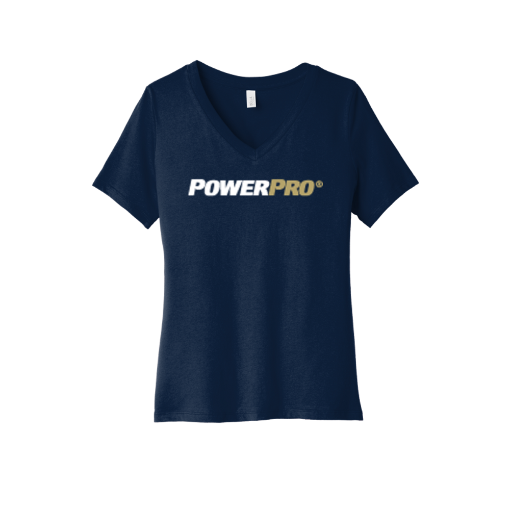 BELLA+CANVAS Women's Relaxed Jersey Short Sleeve V-Neck Tee.  primary image