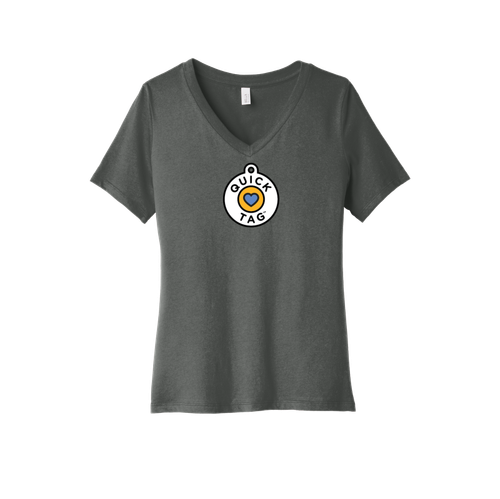 BELLA+CANVAS Women's Relaxed Jersey Short Sleeve V-Neck Tee.  image thumbnail