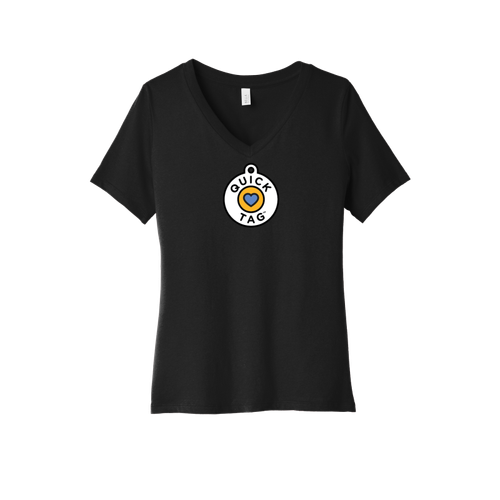 BELLA+CANVAS Women's Relaxed Jersey Short Sleeve V-Neck Tee.  image thumbnail