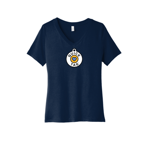 BELLA+CANVAS Women's Relaxed Jersey Short Sleeve V-Neck Tee.  image thumbnail