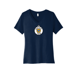 Image of BELLA+CANVAS Women's Relaxed Jersey Short Sleeve V-Neck Tee. 