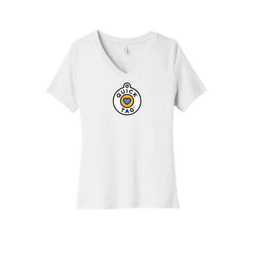 BELLA+CANVAS Women's Relaxed Jersey Short Sleeve V-Neck Tee.  image thumbnail