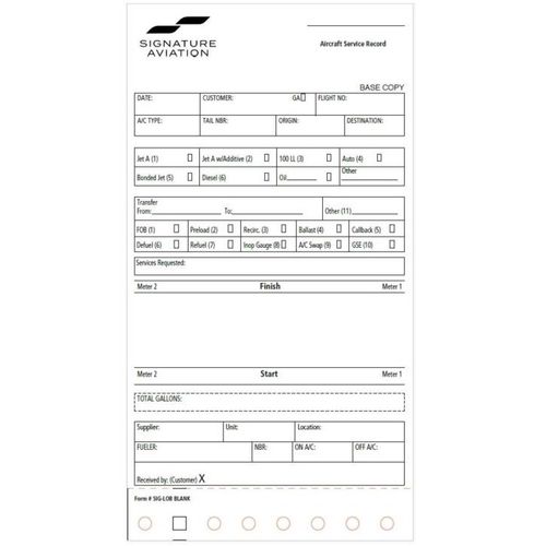 LOB Blank Fuel Ticket - 1000/CS image thumbnail