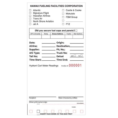 Hawaii Fuel Ticket - 1000/CS image thumbnail