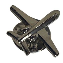Image of Lapel Pins, Silver Airplane - 25/PK