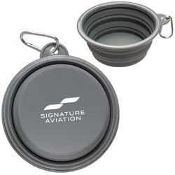 Image of Feed 'N Go Collapsible Pet Bowl with Carabiner - 10/PK