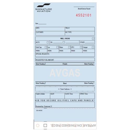 AVGAS Ticket - 2400/CS image thumbnail