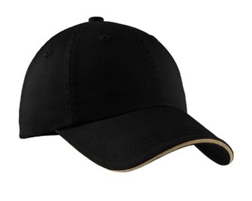 Port Authority® Sandwich Bill Cap with Striped Closure image thumbnail