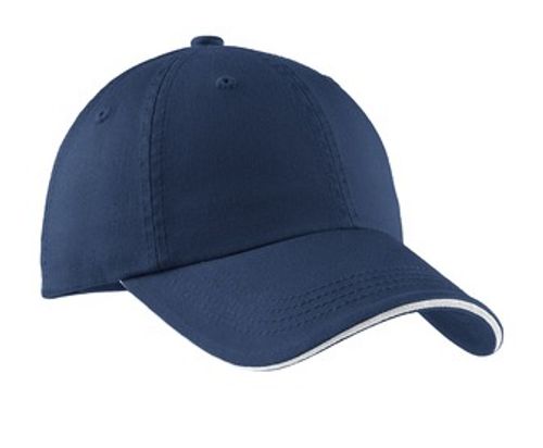 Port Authority® Sandwich Bill Cap with Striped Closure image thumbnail