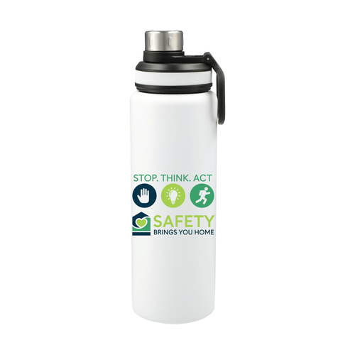Stop.Think.Act 32oz Stainless Steel Bottle image thumbnail