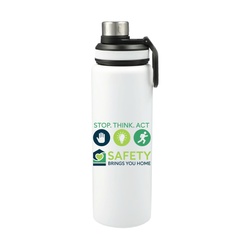 Image of Stop.Think.Act 32oz Stainless Steel Bottle