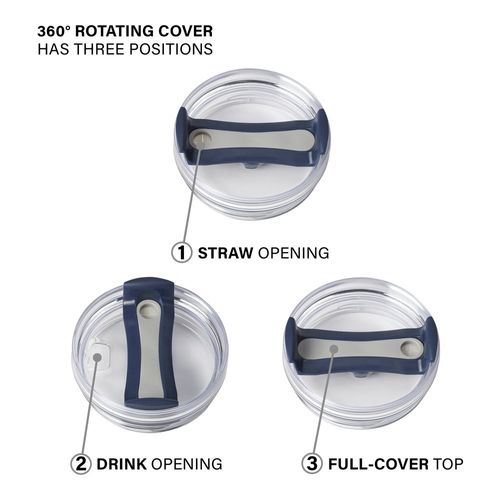 Navy Biggie Thirst Quencher Double-Wall Stainless-Steel Tumbler 40 oz. With Handle image thumbnail