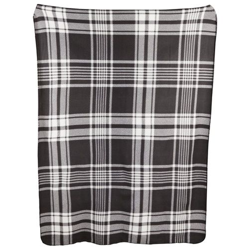 Black& White Plaid Roll-Up Eco Blanket image thumbnail