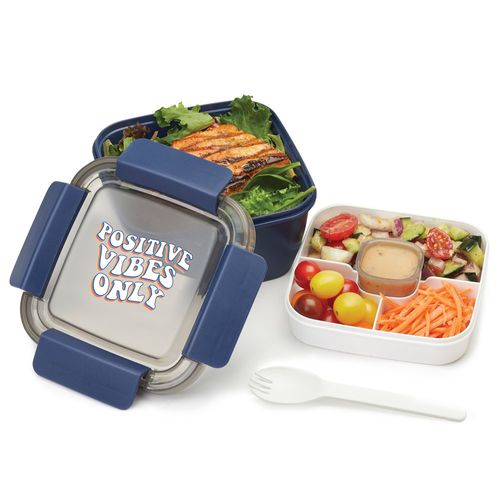 Blue Locking Food Container with Compartments image thumbnail