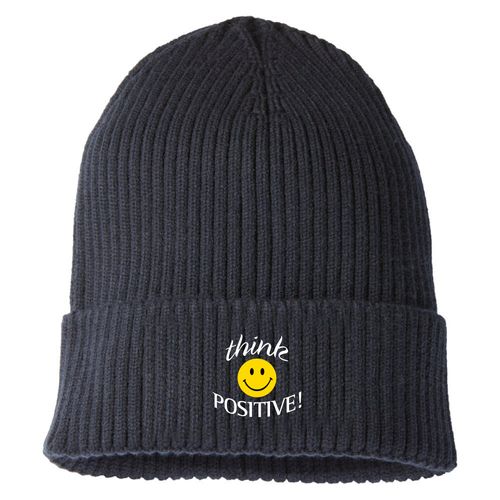 Navy Positive Wear Ultra-Soft Premium Classic Cuffed Ribbed Knit Beanie image thumbnail